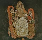 Egon Schiele Mutter mit zwei Kindern USA oil painting artist
